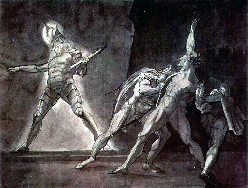 Henry Fuseli - Hamlet and his father's Ghost (1780-1785). Courtesy of Wikimedia Commons