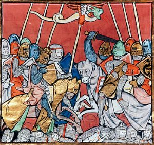 King Arthur In Combat, By Robert De Barron (14th Century)