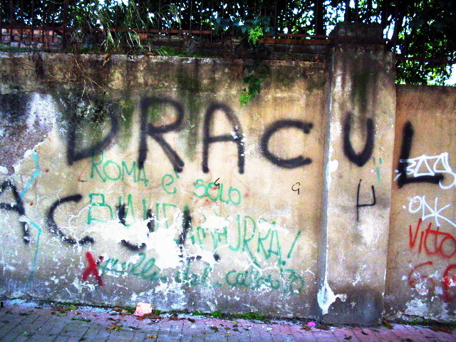 Street graffiti, Rome, circa 2005.