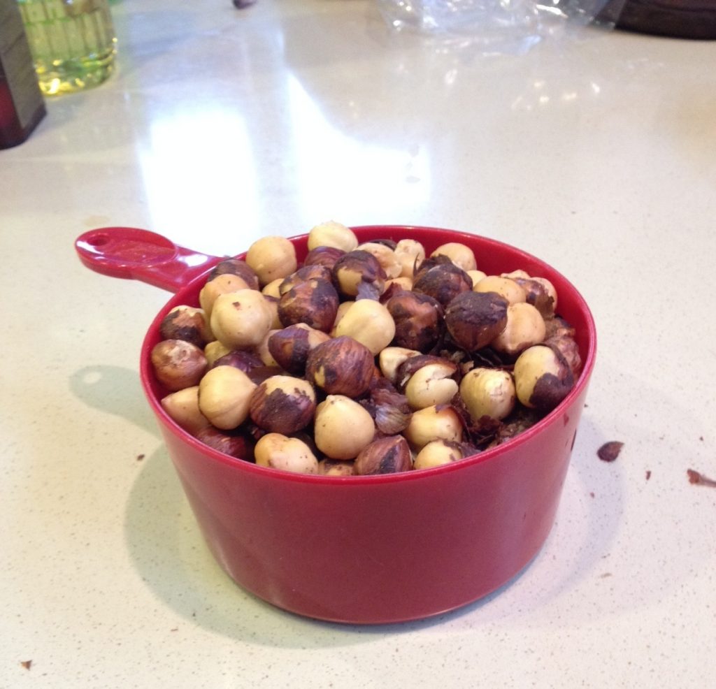 2 cups of hazelnuts