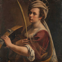 Self-Portrait as Saint Catherine of Alexandria by Artemisia Gentileschi